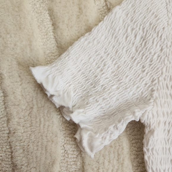 Shirred Ruched Ruffle Edge T Shirt from ASOS - Picture 5 of 8